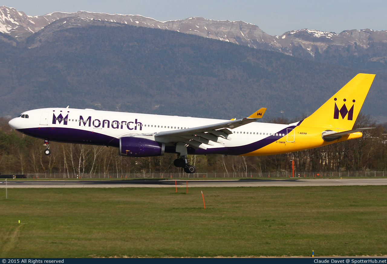 Photo of G-SMAN - Airbus A330-243 operated by Monarch Airlines