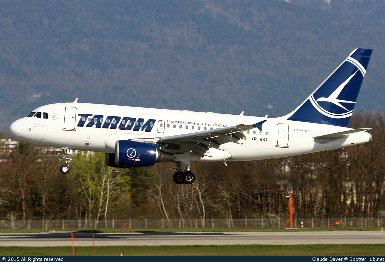 Photo of YR-ASA - Airbus A318-111 operated by Tarom - Romanian Air Transport