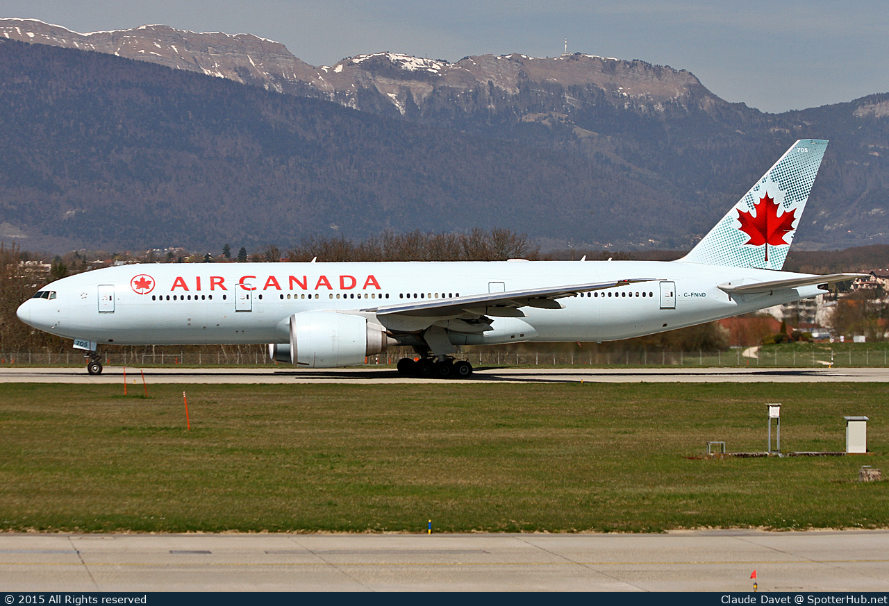 Photo of C-FNND - Boeing 777-233(LR) operated by Air Canada