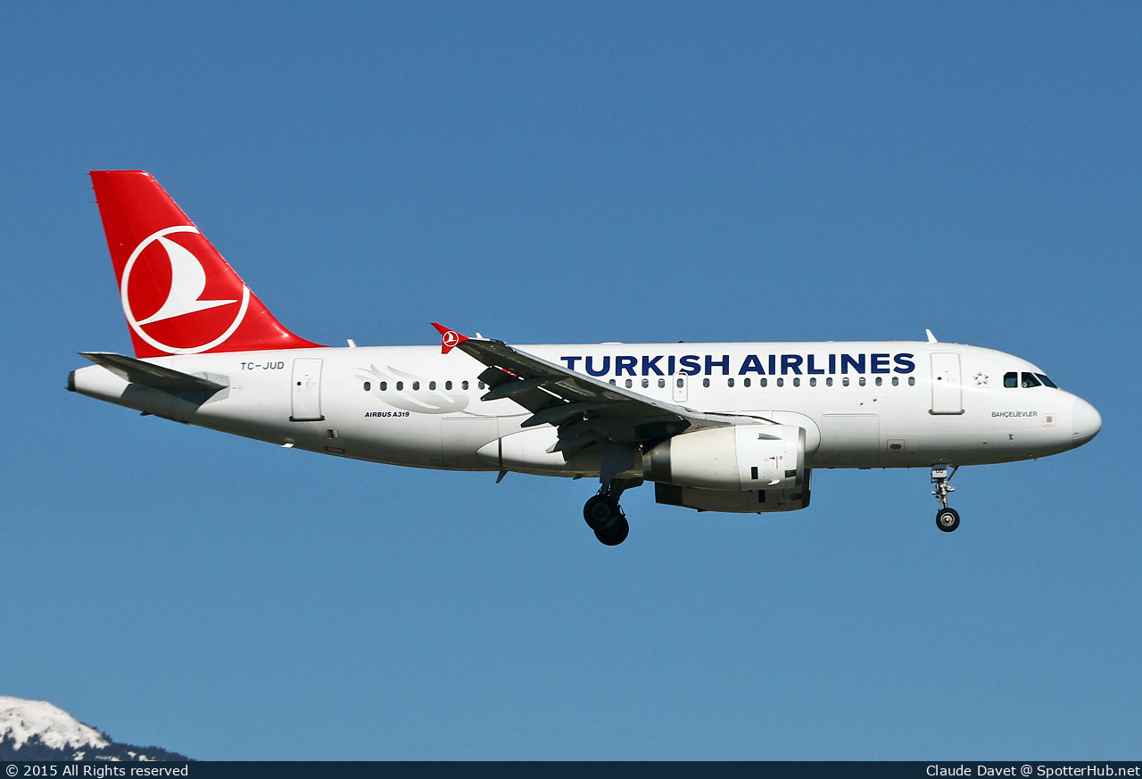 Photo of TC-JUD - Airbus A319-132 operated by Turkish Airlines
