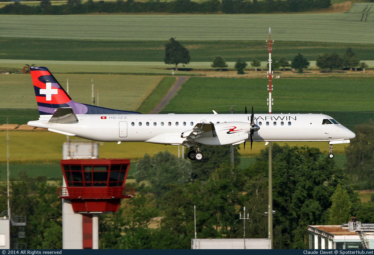 Photo of HB-IZX - Saab 2000 operated by Darwin Airline