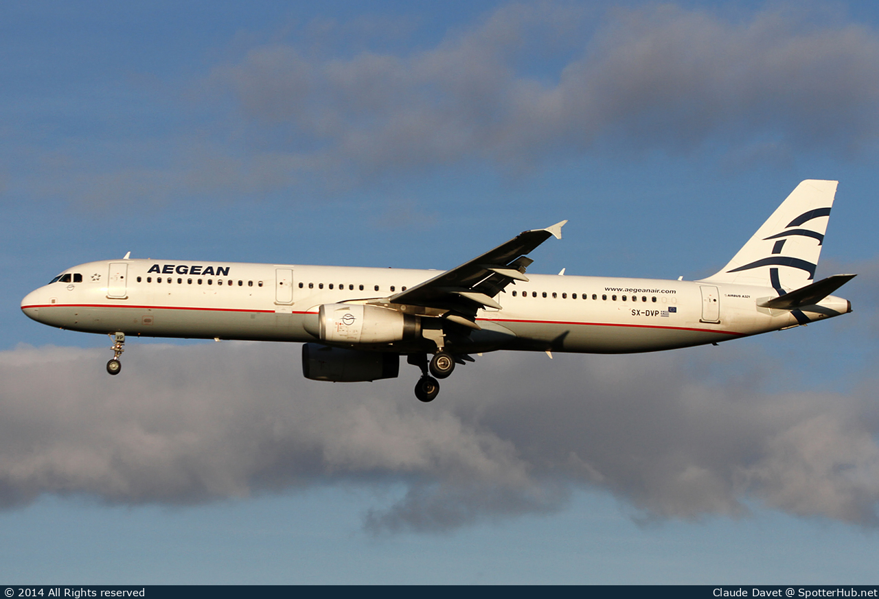 Photo of SX-DVP - Airbus A321-231 operated by Aegean Airlines