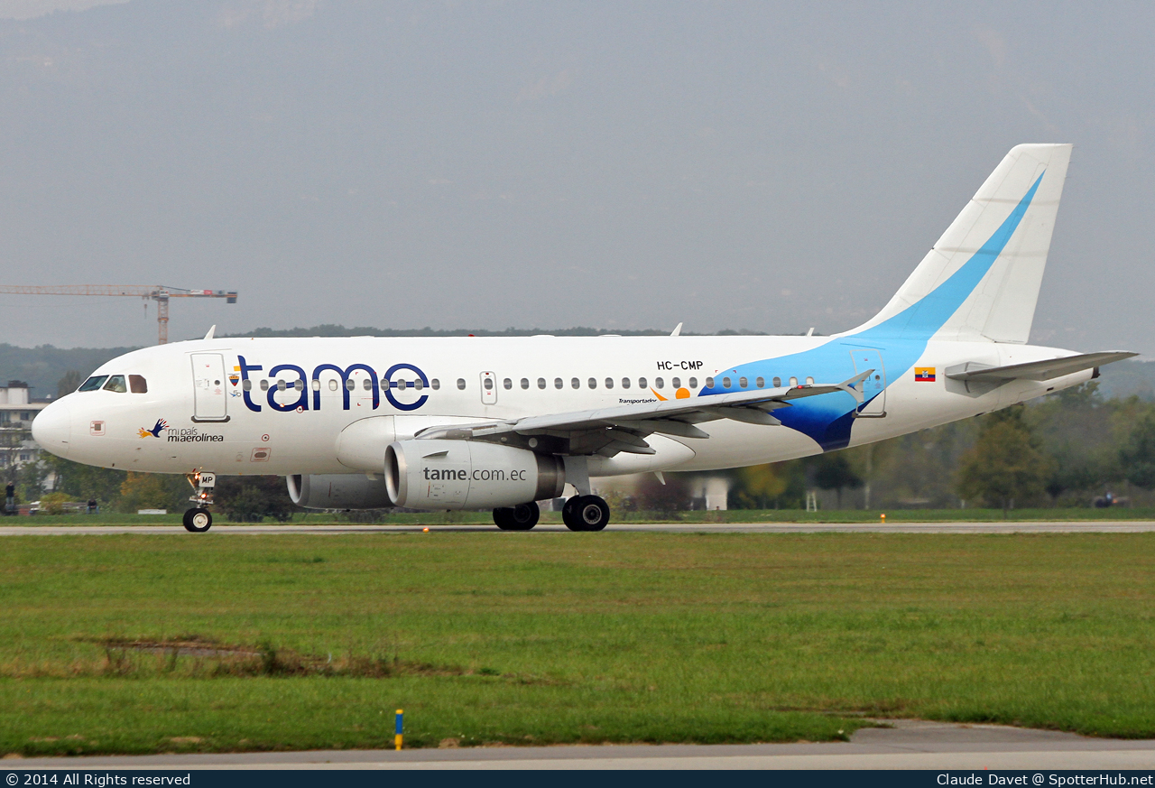 Photo of HC-CMP - Airbus A319-132 operated by TAME