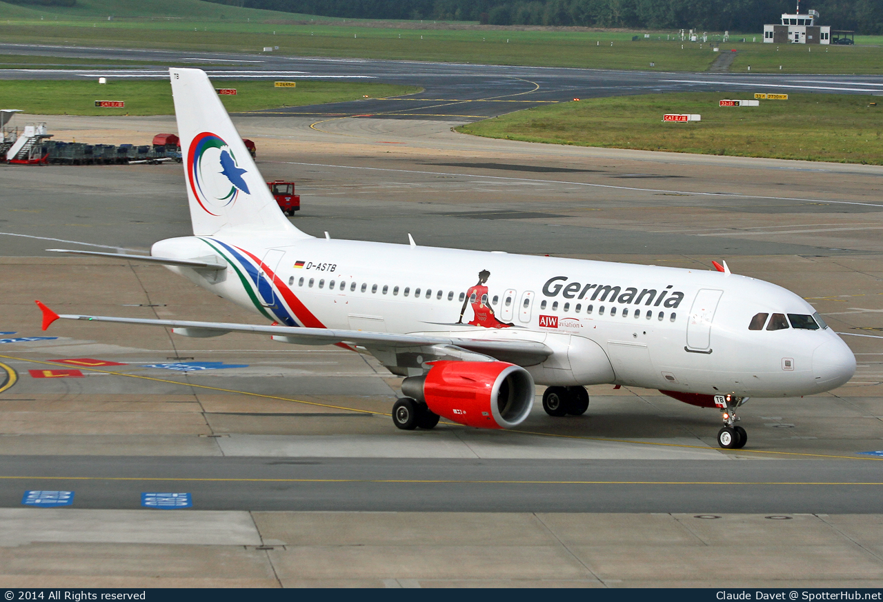 Photo of D-ASTB - Airbus A319-112 operated by Gambia Bird (opb Germania)