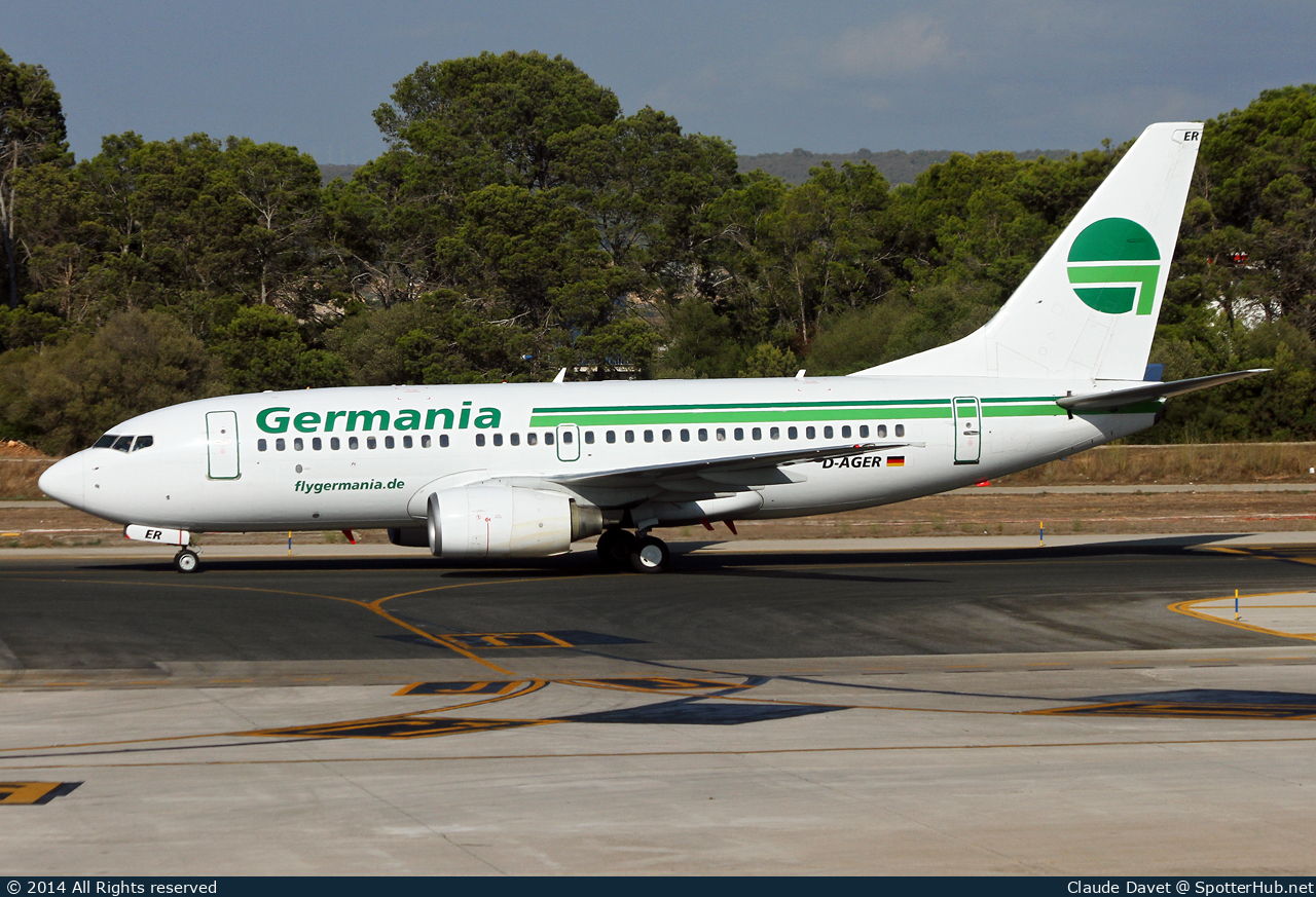 Photo of D-AGER - Boeing 737-75B operated by Germania