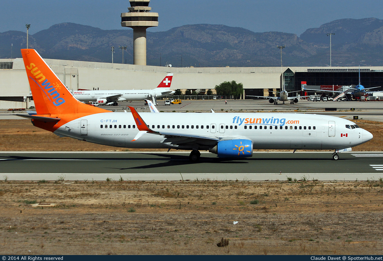 Photo of C-FTJH - Boeing 737-8BK operated by Sunwing Airlines