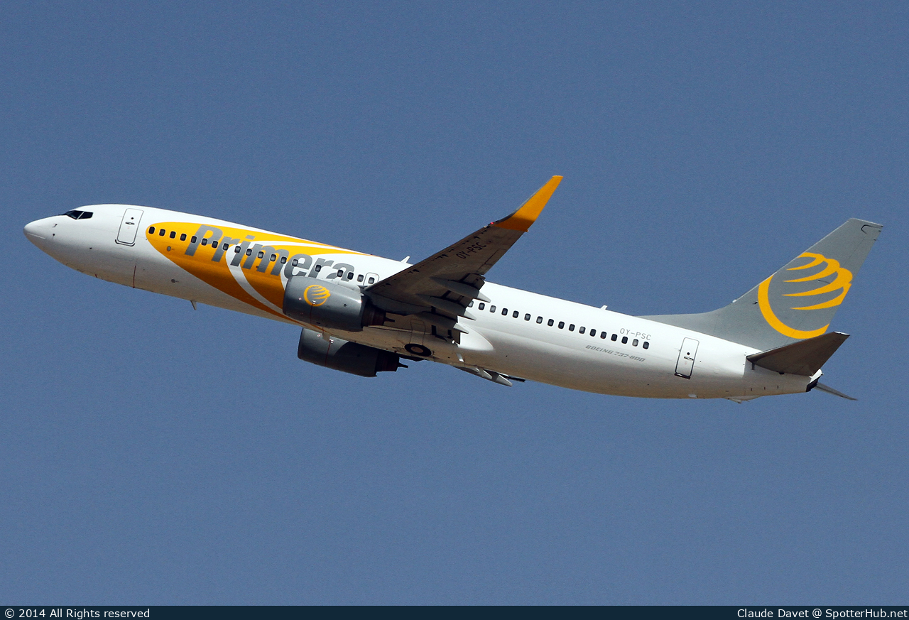 Photo of OY-PSC - Boeing 737-86N operated by Primera Air Scandinavia