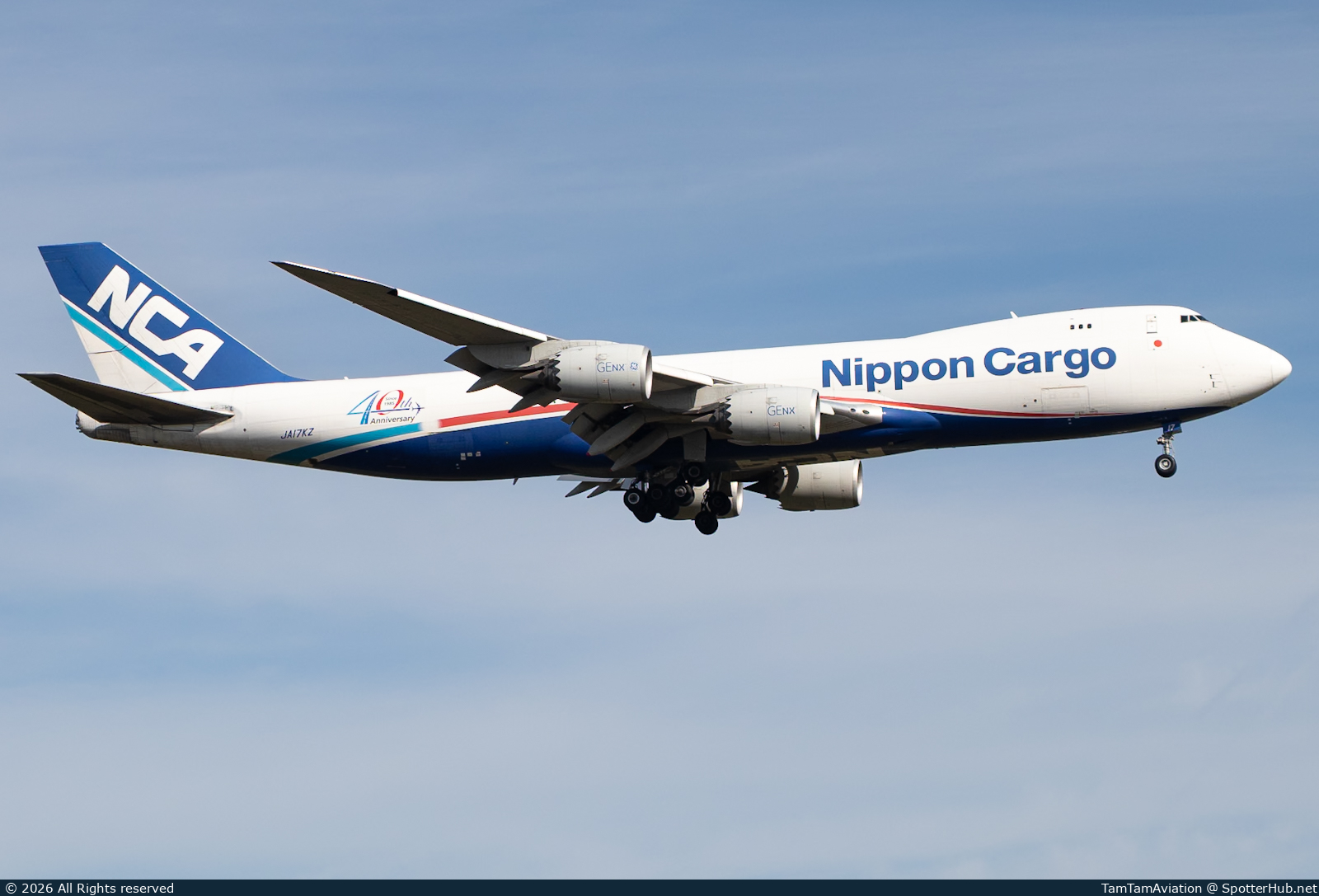 Photo of JA17KZ - Boeing 747-8KZF operated by Nippon Cargo Airlines