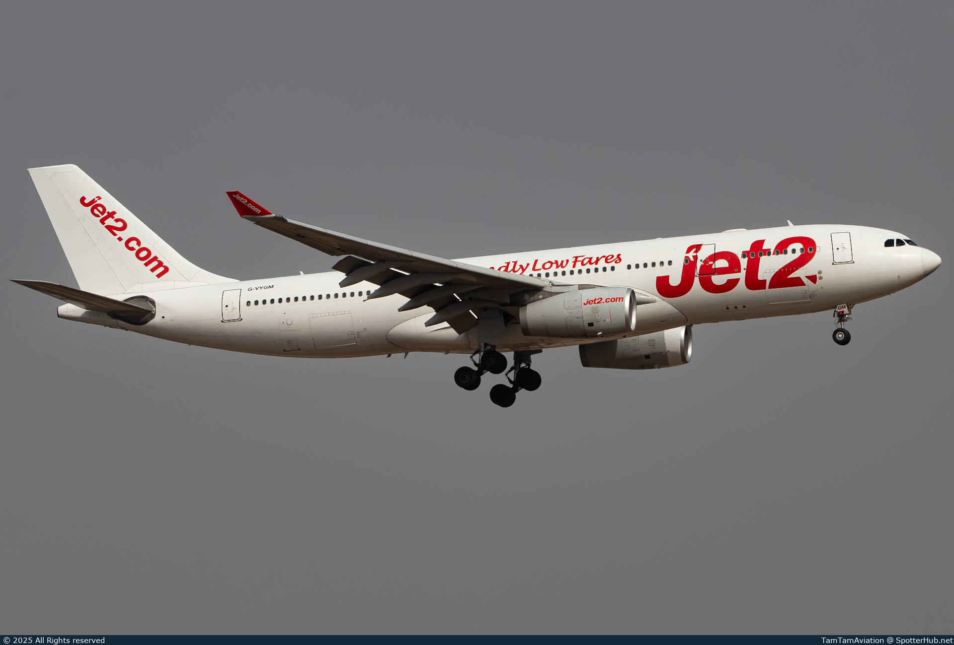 Photo of G-VYGM - Airbus A330-243 operated by Jet2 (opb AirTanker)