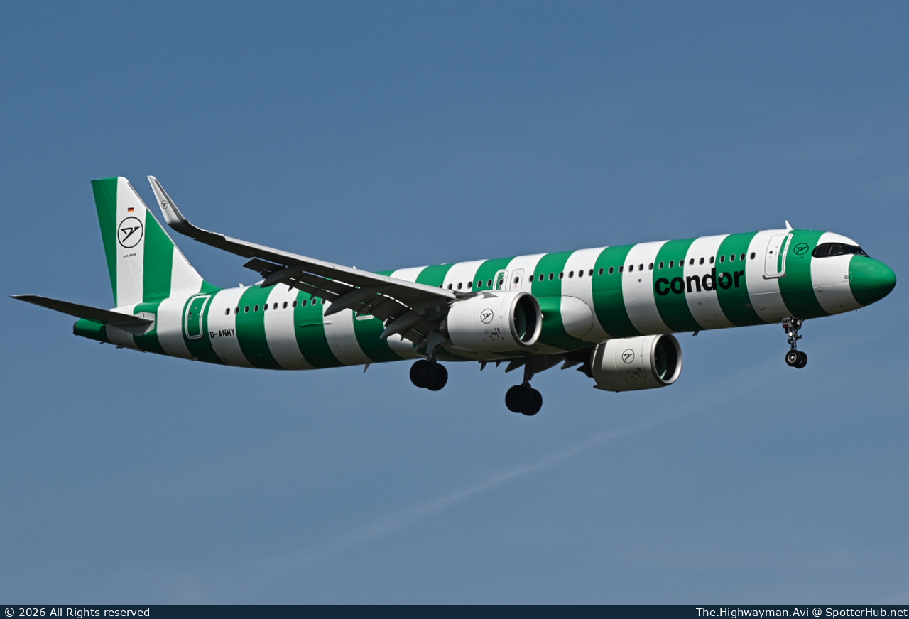 Photo of D-ANMY - Airbus A321-271NX operated by Condor