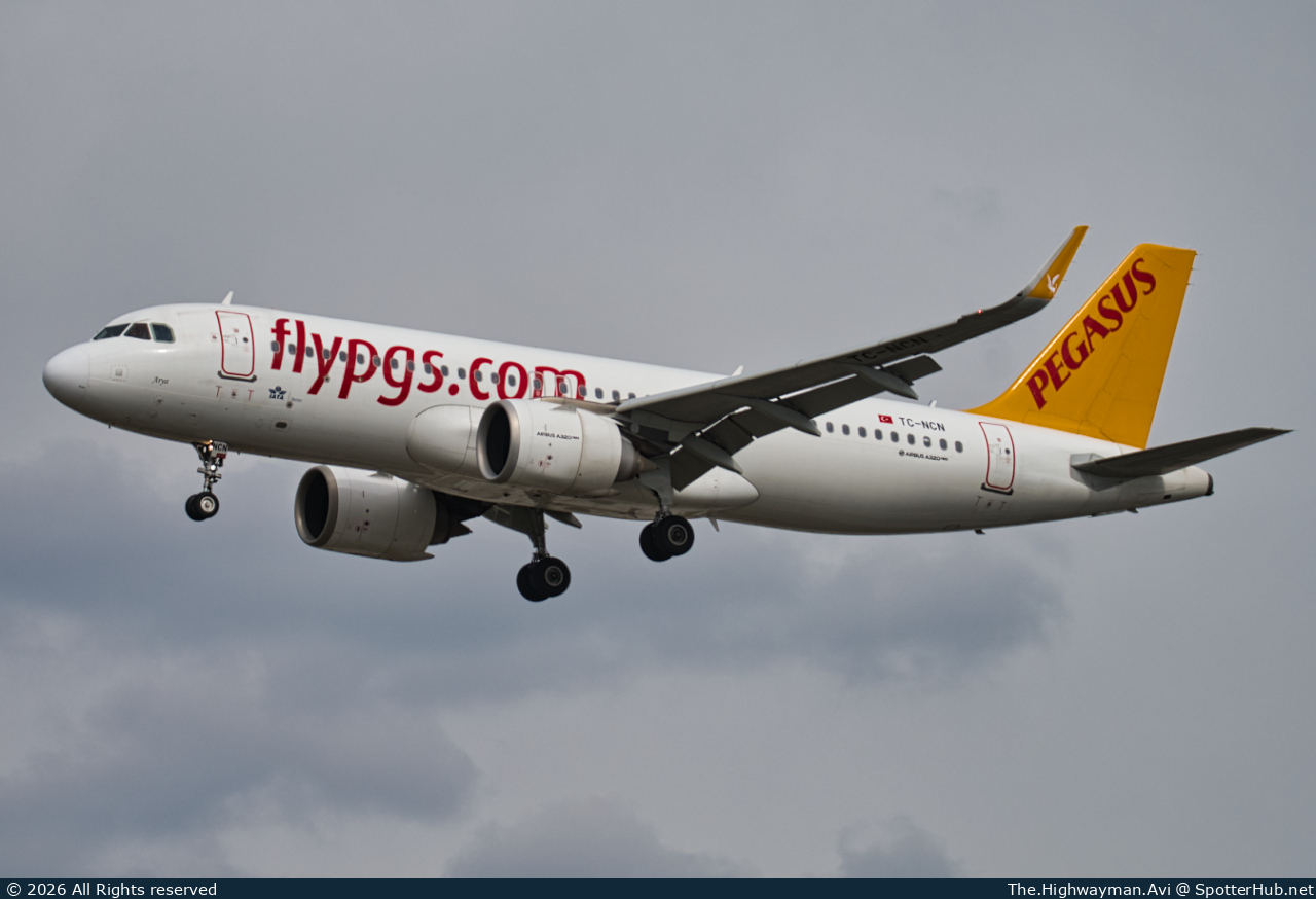 Photo of TC-NCN - Airbus A320-251N operated by Pegasus Airlines