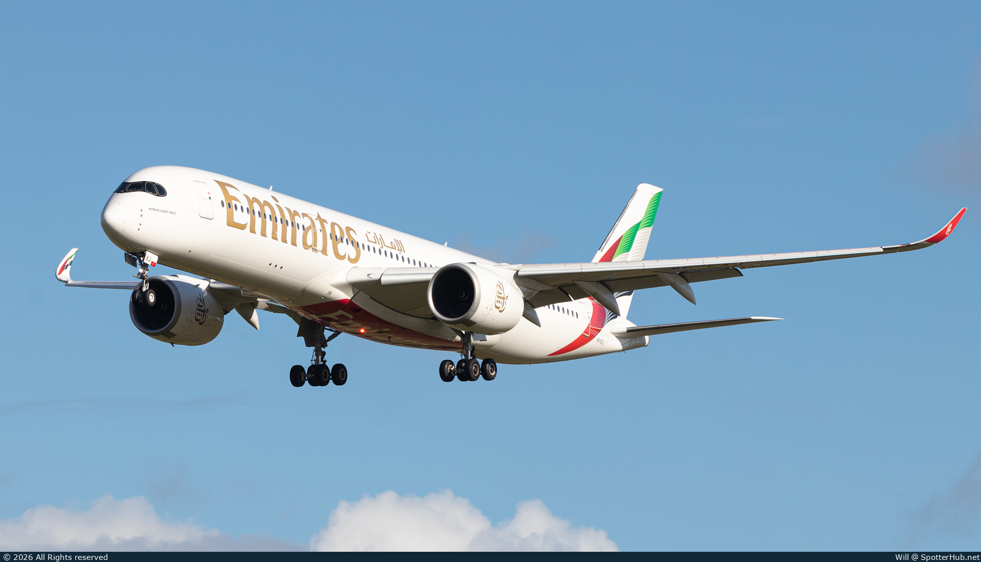 Photo of A6-EXJ - Airbus A350-941 operated by Emirates