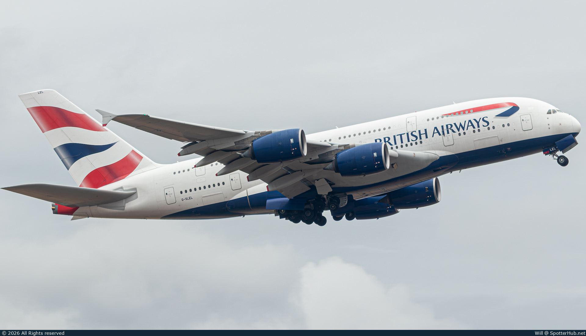 Photo of G-XLEL - Airbus A380-841 operated by British Airways