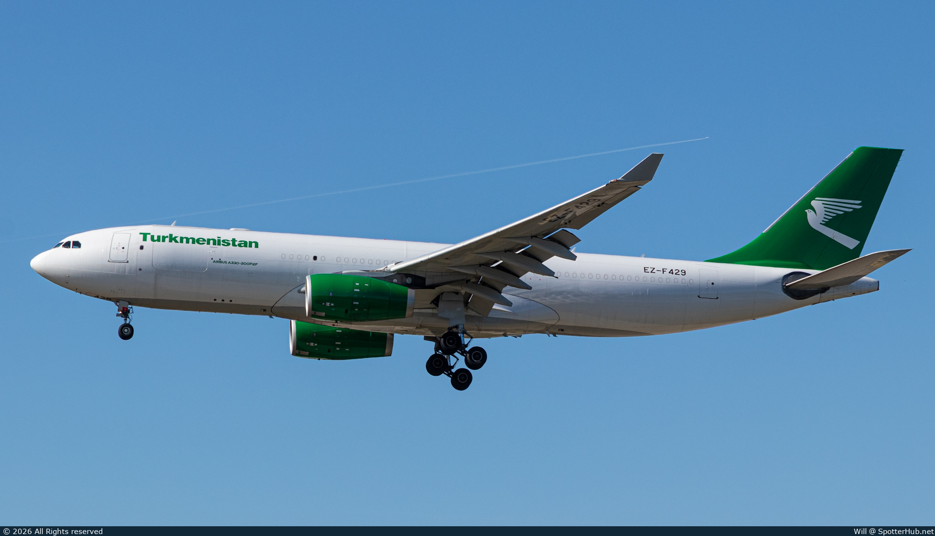 Photo of EZ-F429 - Airbus A330-243(P2F) operated by Turkmenistan Airlines Cargo
