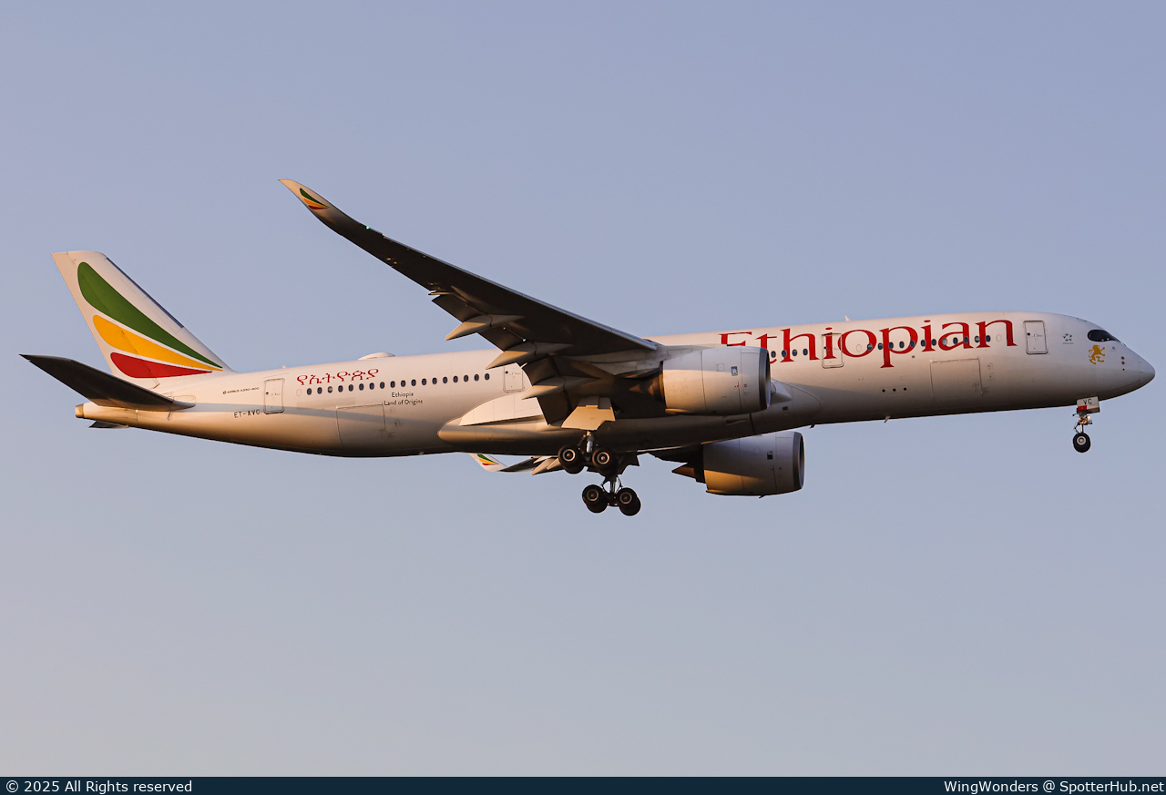 Photo of ET-AVC - Airbus A350-941 operated by Ethiopian Airlines