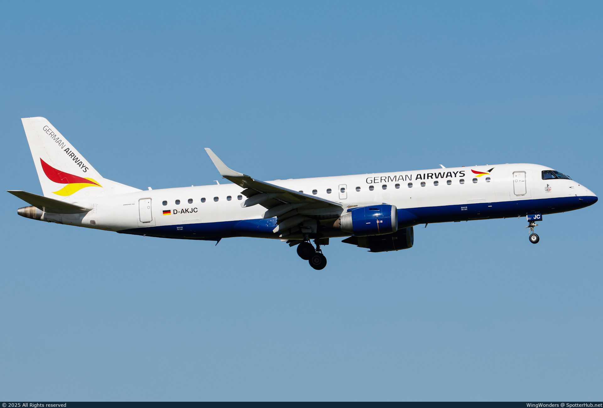 Photo of D-AKJC - Embraer ERJ-190SR operated by German Airways