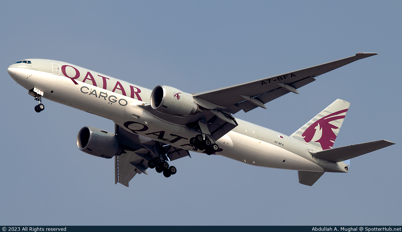 Photo of A7-BFA - Boeing 777-FDZ operated by Qatar Airways Cargo