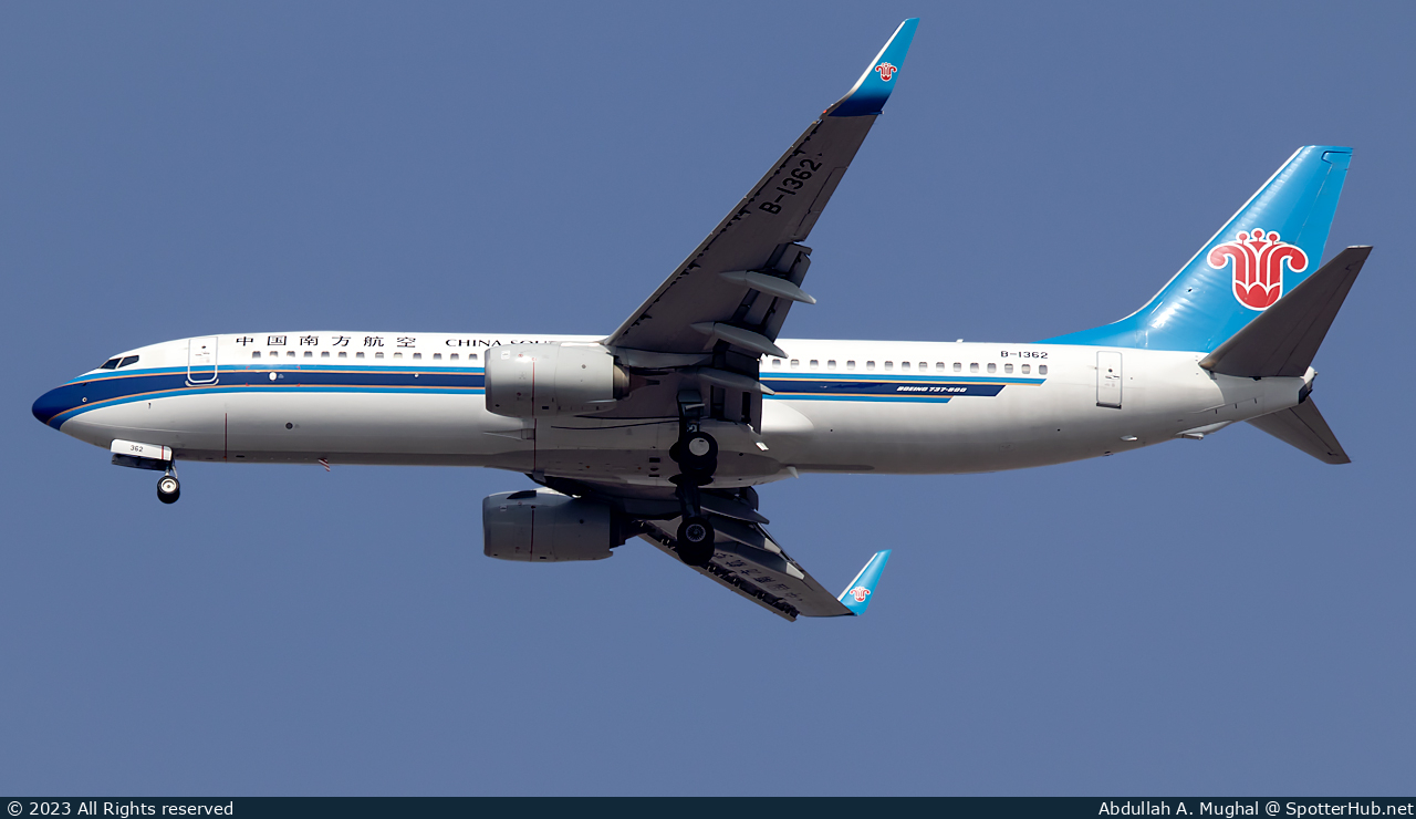Photo of B-1362 - Boeing 737-81B operated by China Southern Airlines