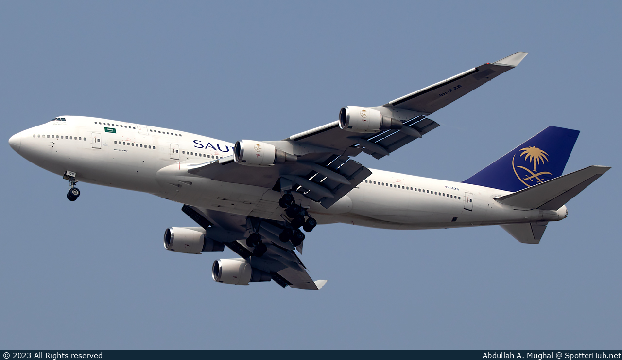 Photo of 9H-AZB - Boeing 747-428 operated by Saudia (opb Air Atlanta Europe)