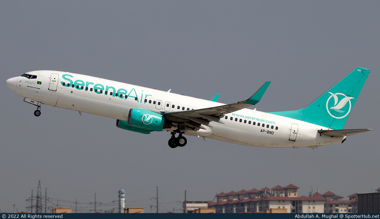 Photo of AP-BND - Boeing 737-8GJ operated by SereneAir