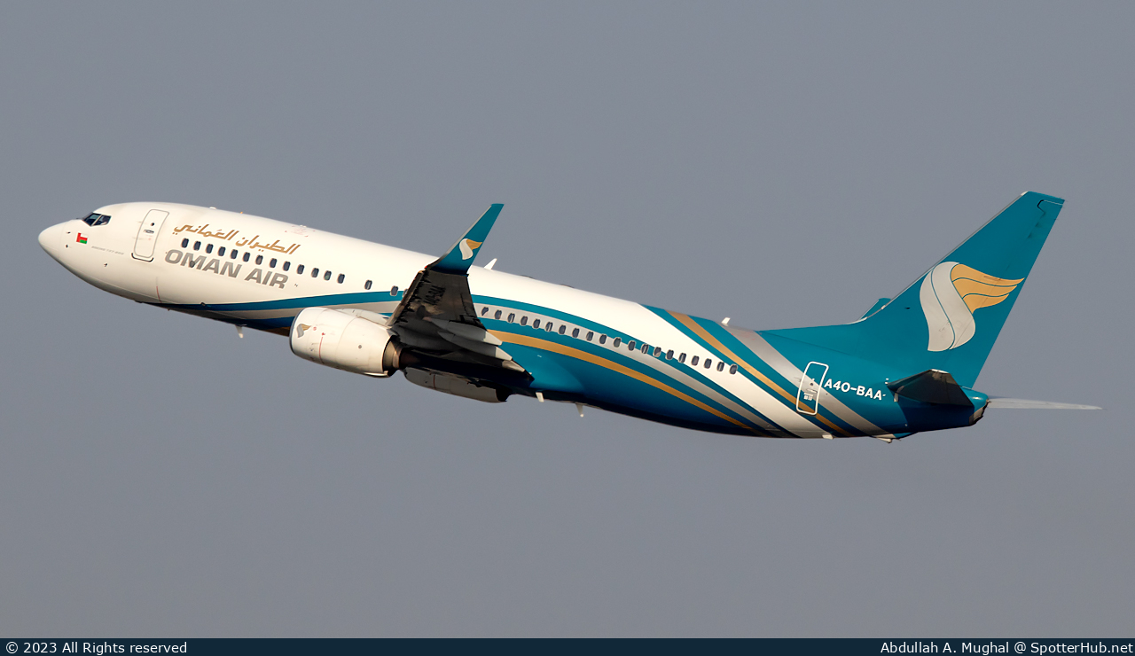 Photo of A4O-BAA - Boeing 737-81M operated by Oman Air