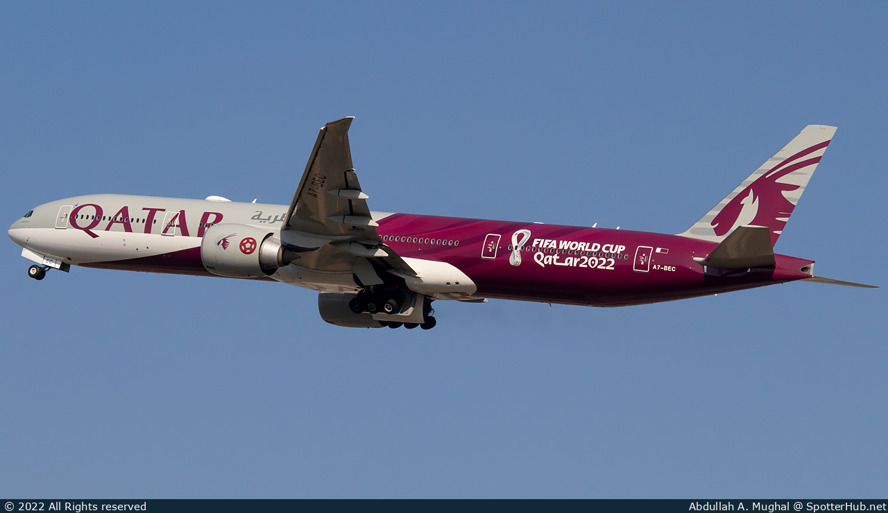 Photo of A7-BEC - Boeing 777-3DZ(ER) operated by Qatar Airways