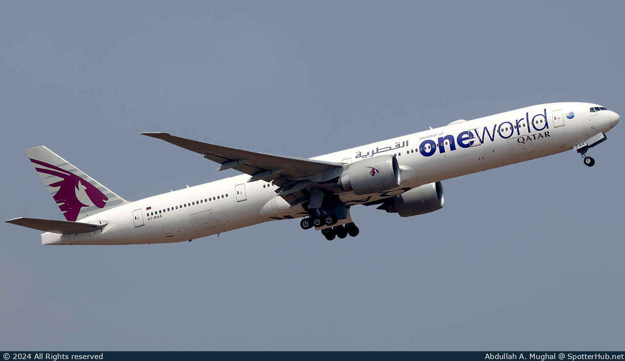 Photo of A7-BAA - Boeing 777-3DZ(ER) operated by Qatar Airways