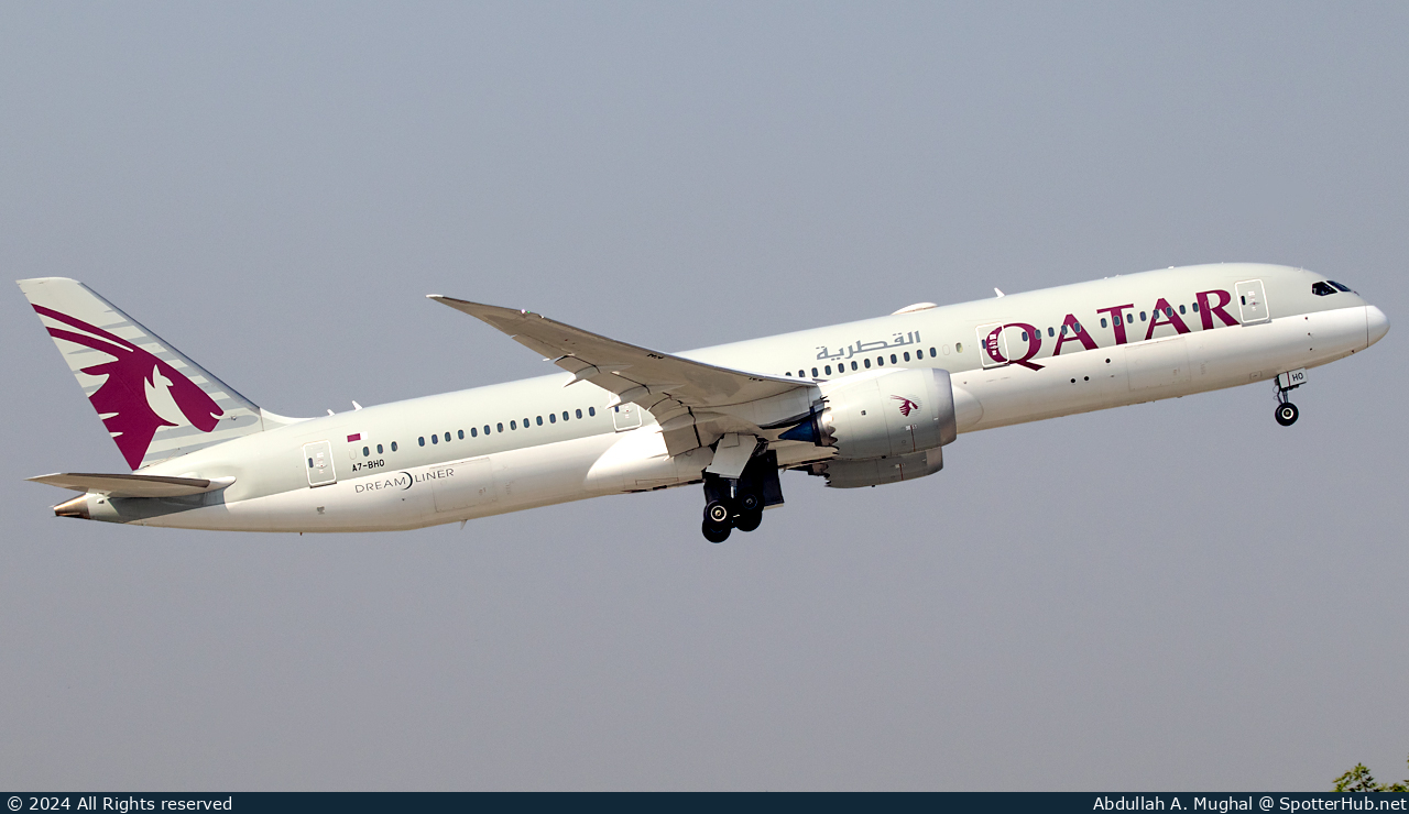 Photo of A7-BHO - Boeing 787-9 Dreamliner operated by Qatar Airways