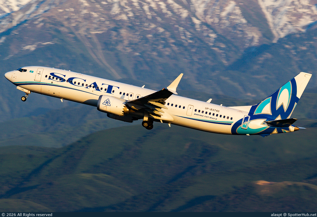 Photo of UP-B3740 - Boeing 737 MAX 9 operated by SCAT Airlines