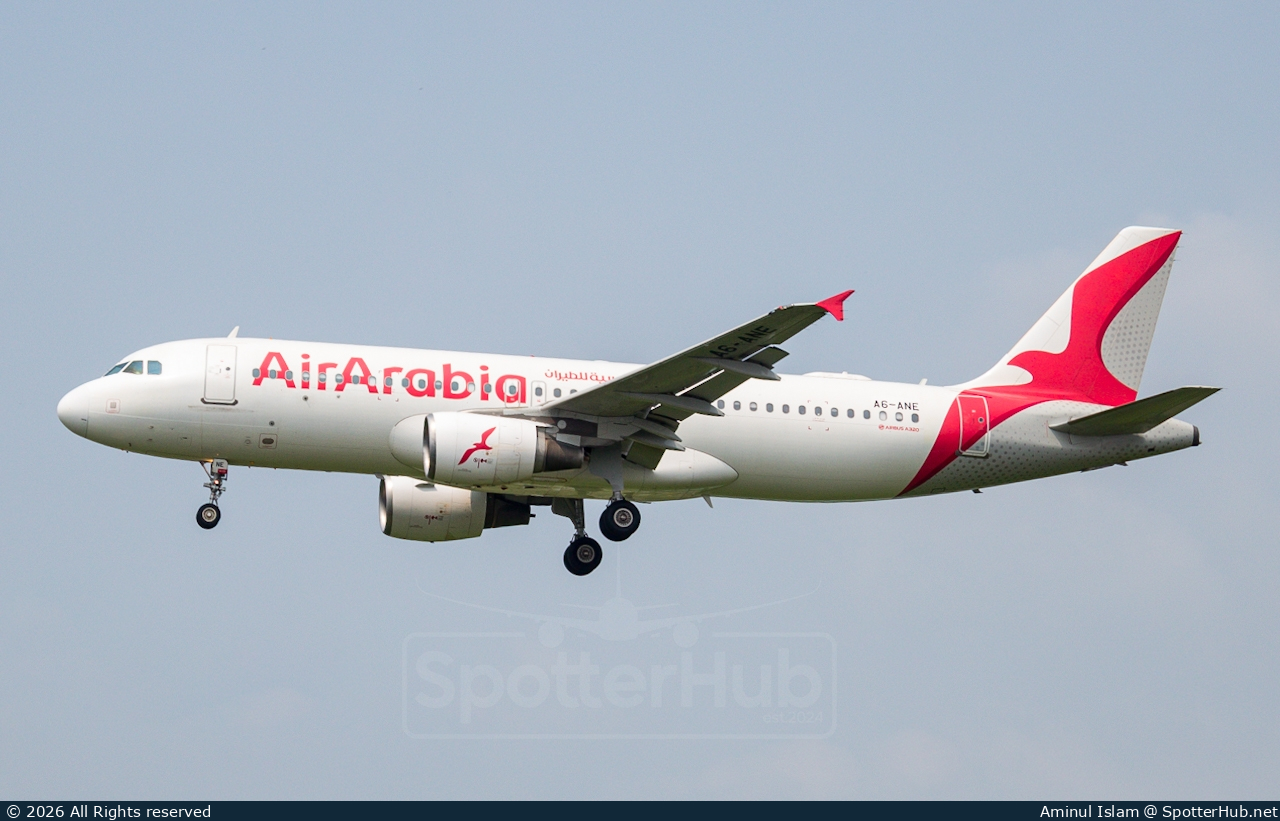 Photo of A6-ANE - Airbus A320-214 operated by Air Arabia