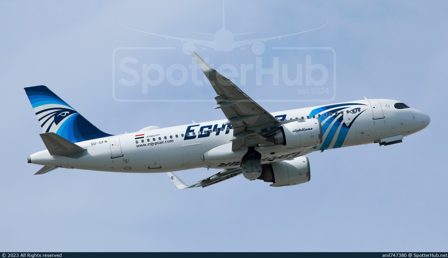 Photo of SU-GFN - Airbus A320-251N operated by Egyptair