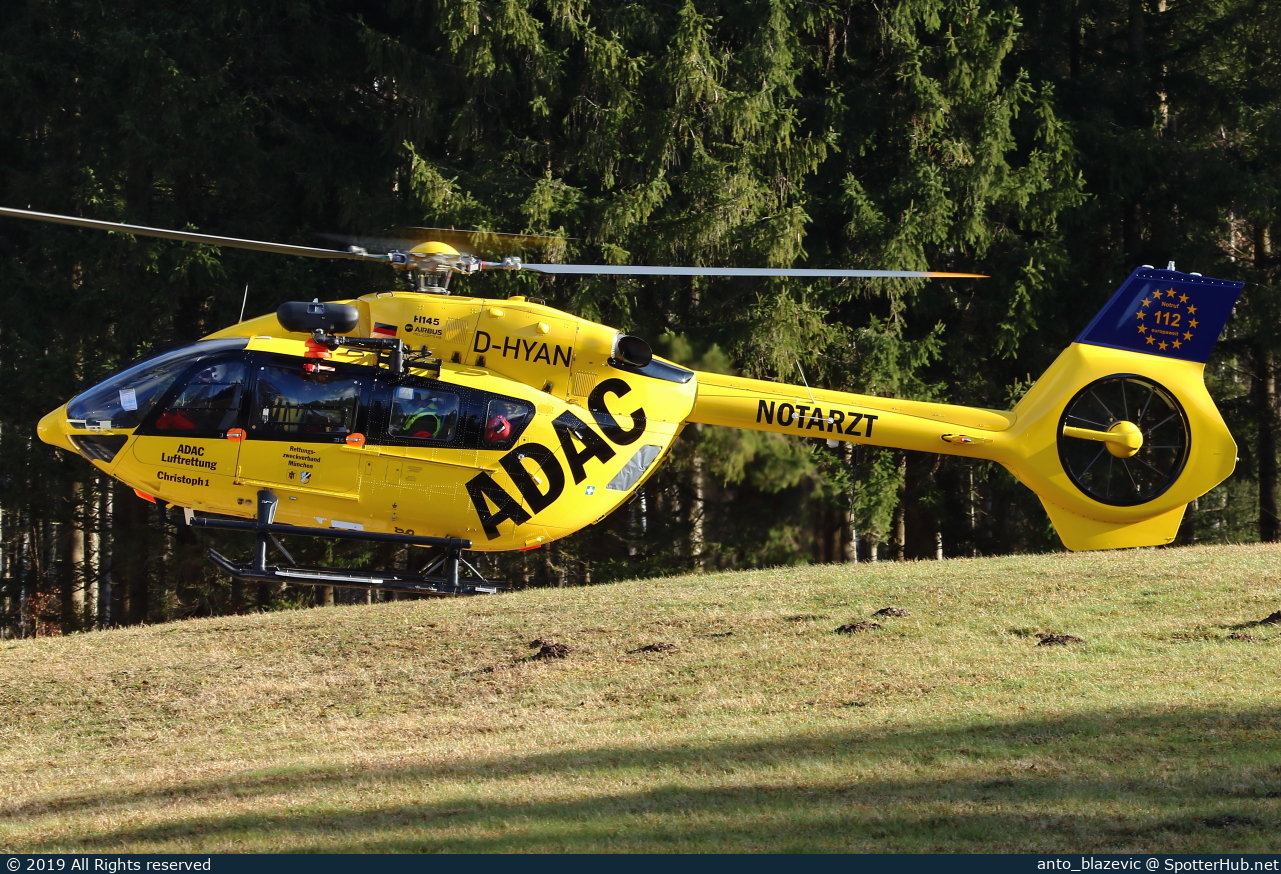 Photo of D-HYAN - Airbus Helicopters H145 operated by ADAC Luftrettung