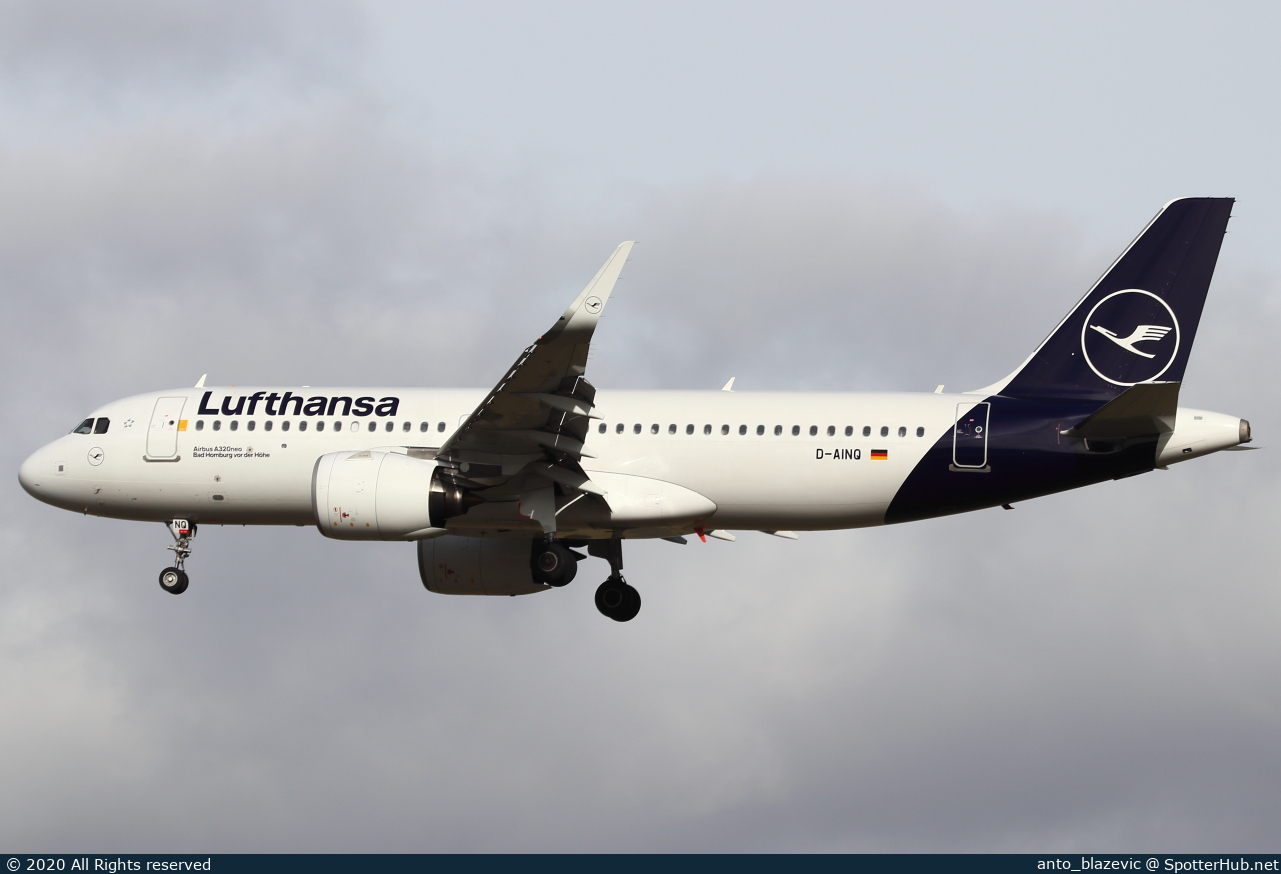 Photo of D-AINQ - Airbus A320-271N operated by Lufthansa