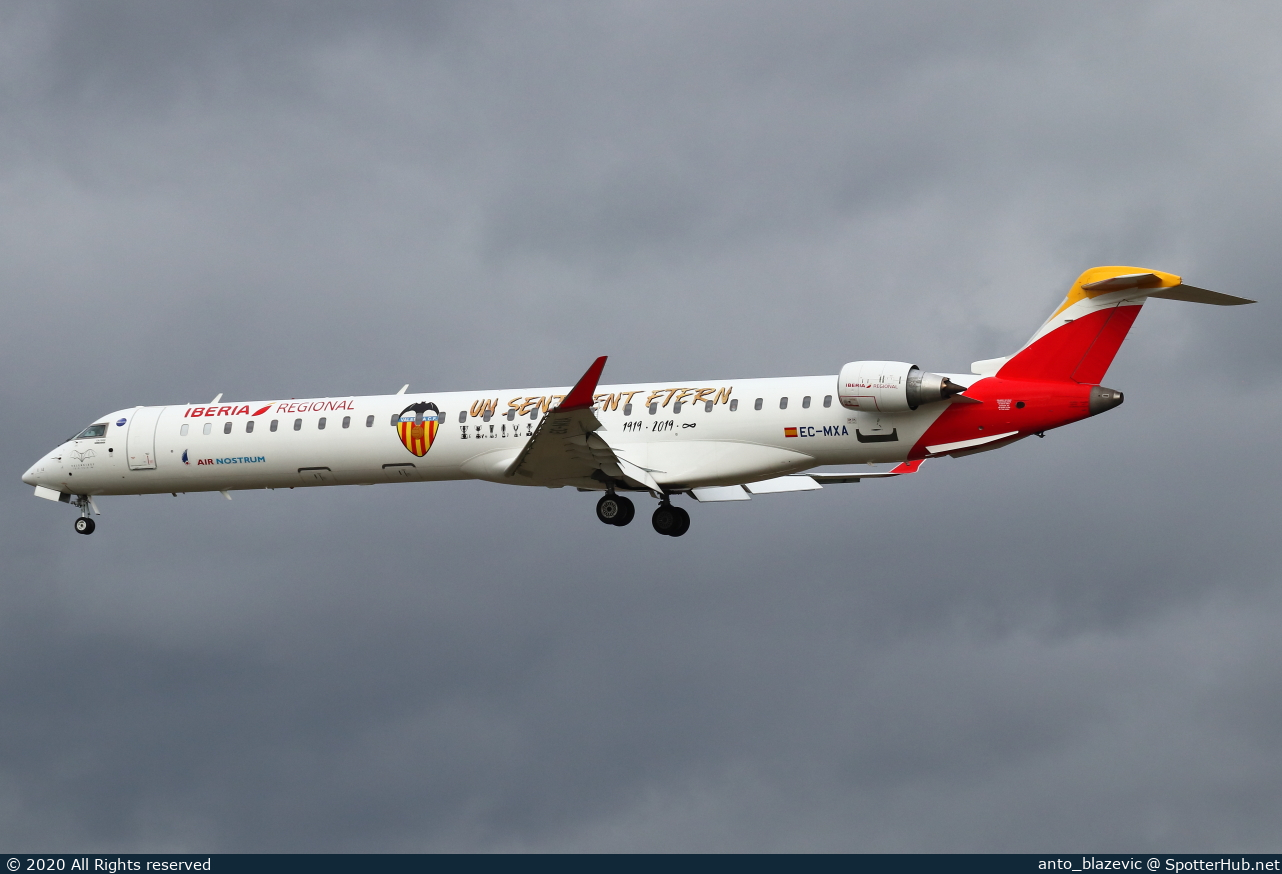 Photo of EC-MXA - Bombardier CRJ-1000 operated by Iberia Regional (opb Air Nostrum)