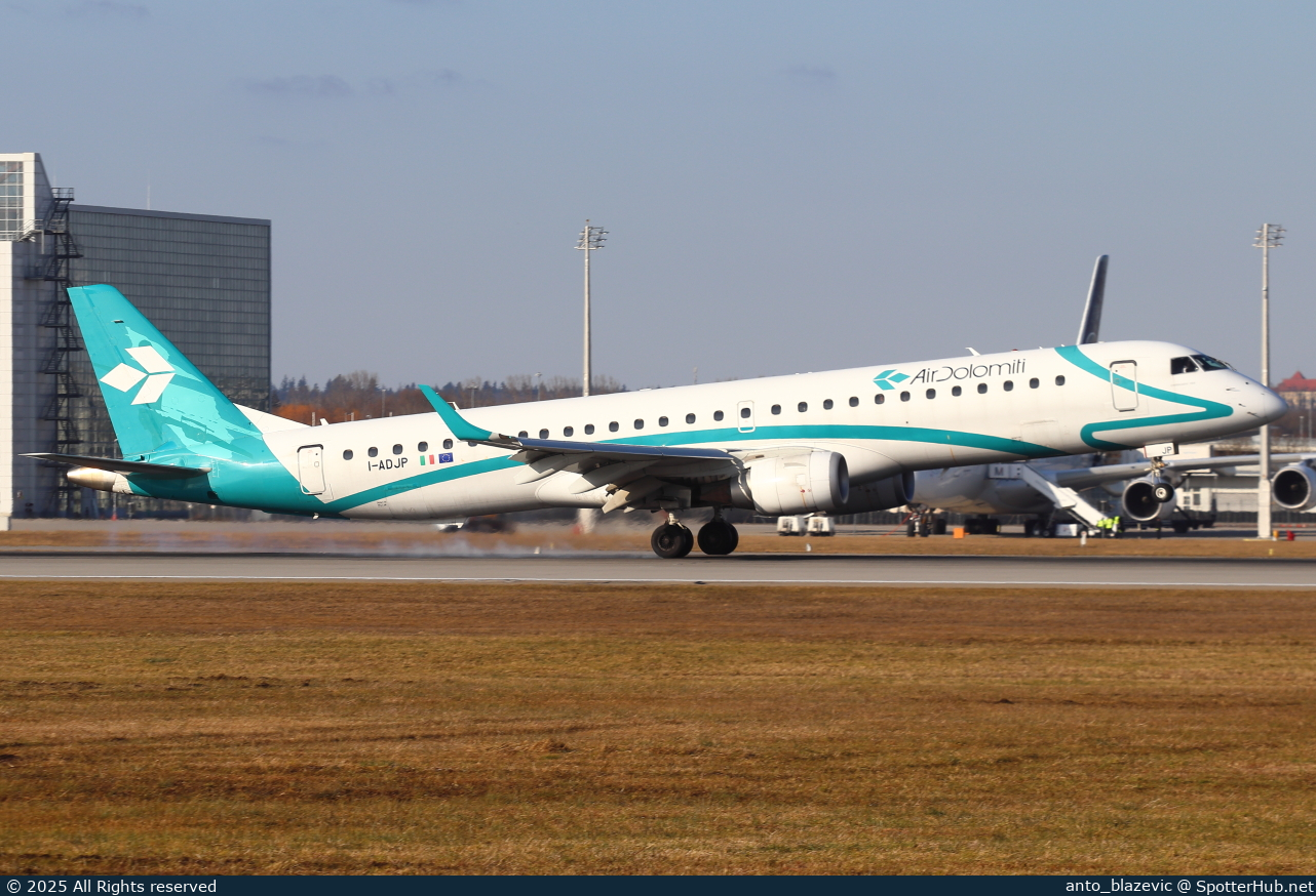 Photo of I-ADJP - Embraer ERJ-195LR operated by Air Dolomiti