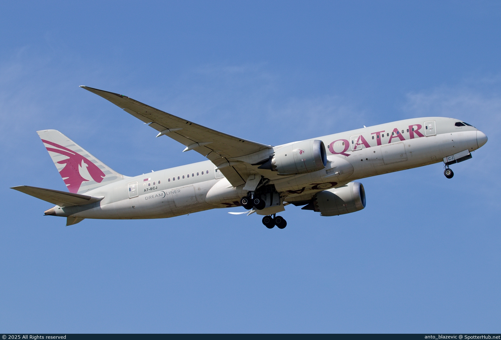Photo of A7-BCJ - Boeing 787-8 Dreamliner operated by Qatar Airways