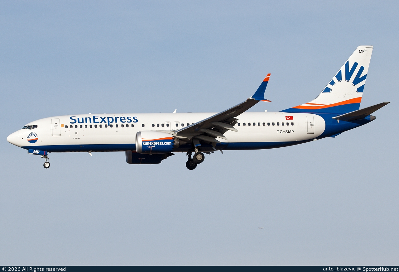 Photo of TC-SMP - Boeing 737 MAX 8 operated by SunExpress