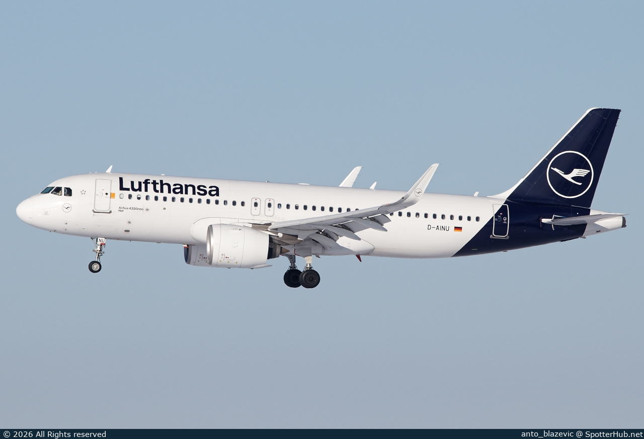 Photo of D-AINU - Airbus A320-271N operated by Lufthansa