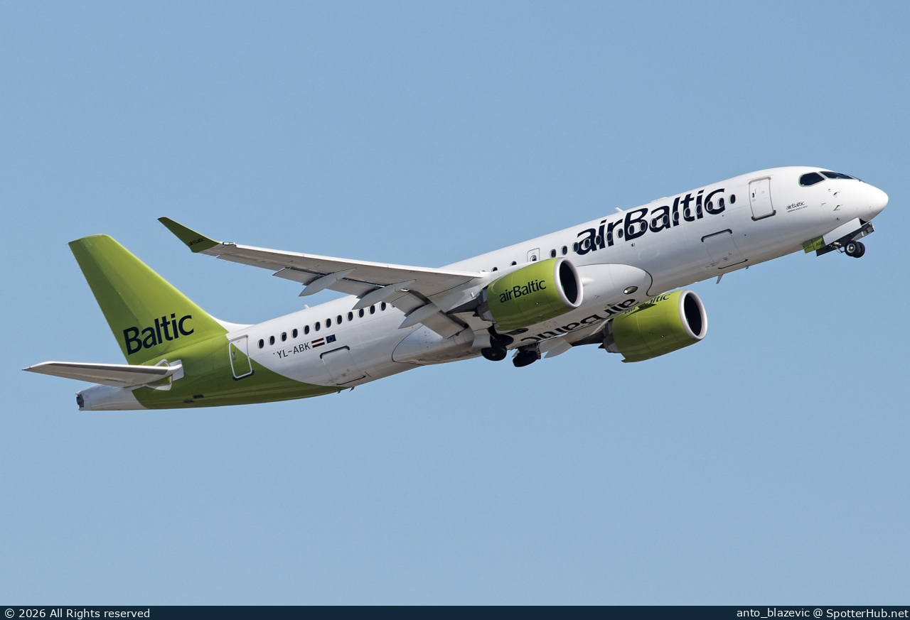 Photo of YL-ABK - Airbus A220-300 operated by airBaltic