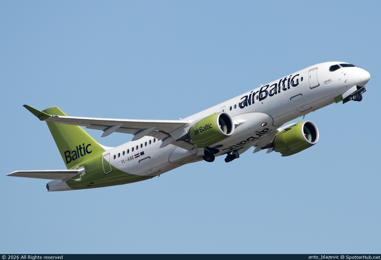 Photo of YL-ABE - Airbus A220-300 operated by airBaltic
