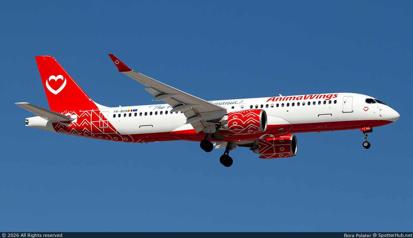 Photo of YR-BUN - Airbus A220-300 operated by Animawings