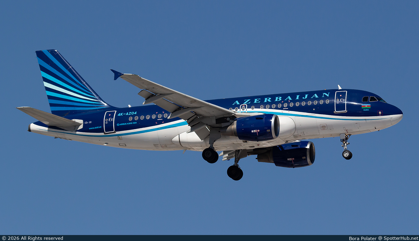 Photo of 4K-AZ04 - Airbus A319-111 operated by Azerbaijan Airlines