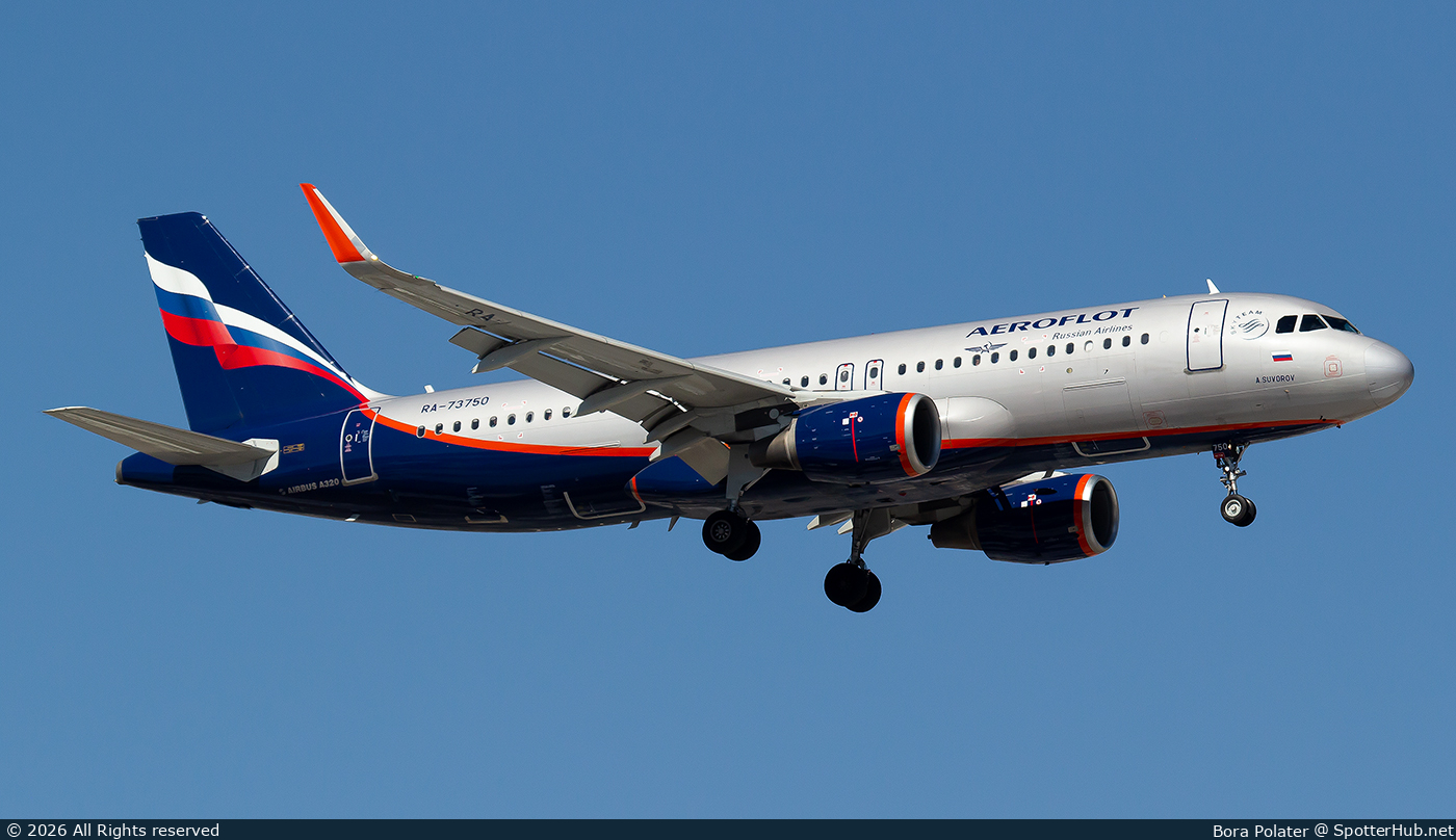 Photo of RA-73750 - Airbus A320-214 operated by Aeroflot