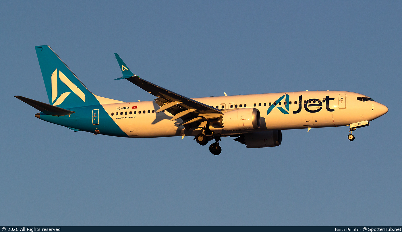 Photo of TC-OHK - Boeing 737 MAX 8 operated by AJet