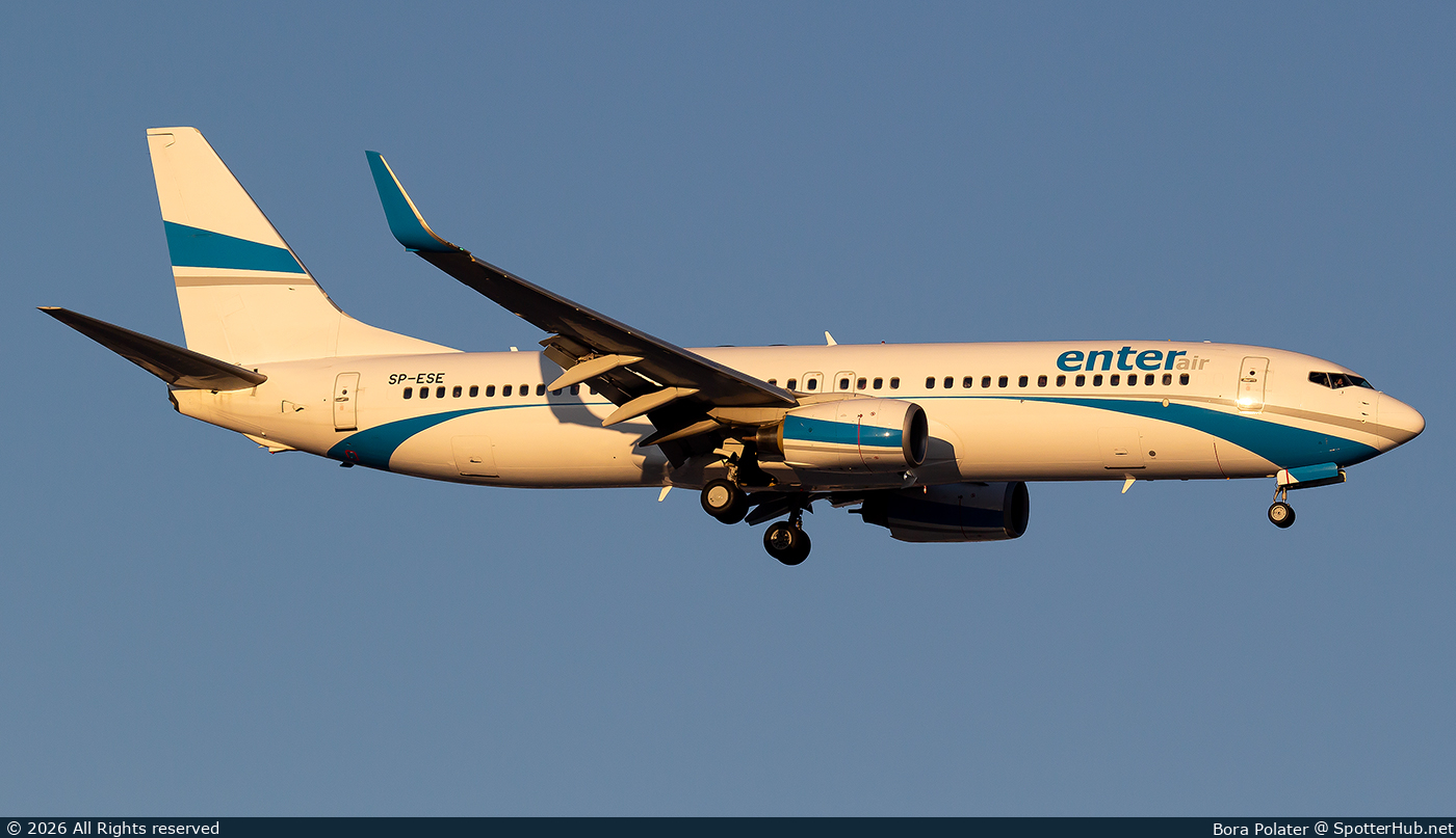 Photo of SP-ESE - Boeing 737-8Q8 operated by Enter Air