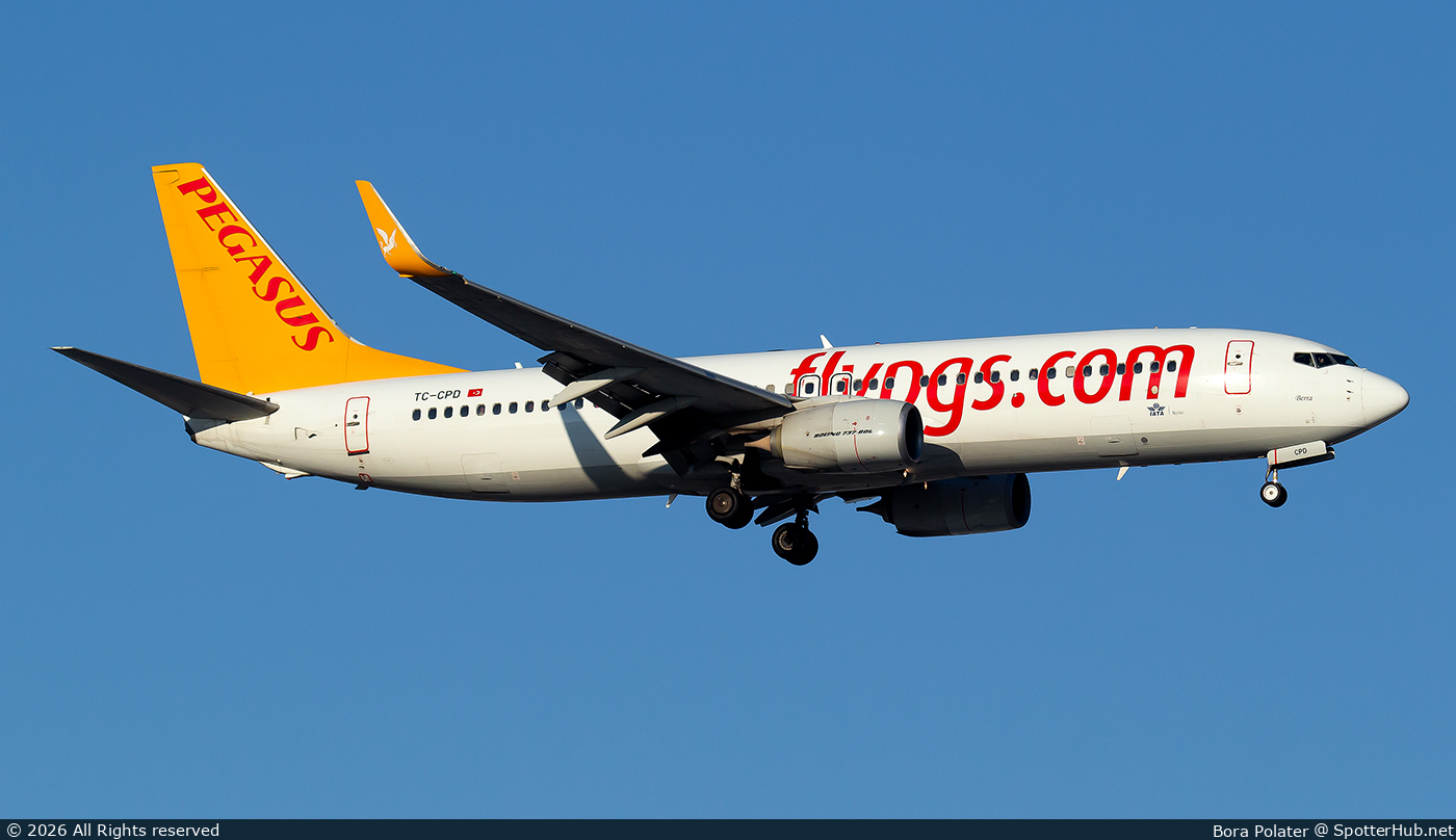 Photo of TC-CPD - Boeing 737-82R operated by Pegasus Airlines