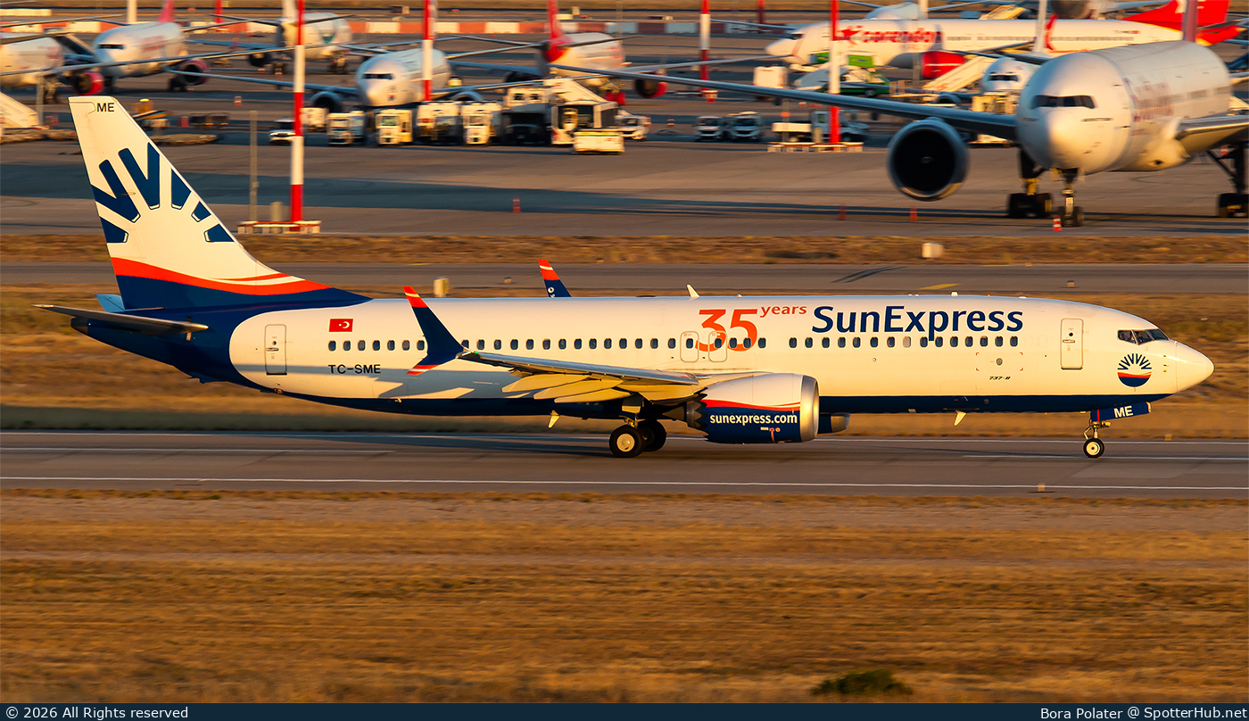 Photo of TC-SME - Boeing 737 MAX 8 operated by SunExpress