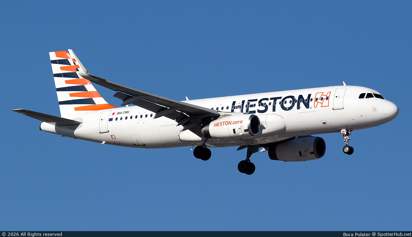 Photo of 9H-TRI - Airbus A320-232 operated by Heston Airlines (opb Valletta Airlines)