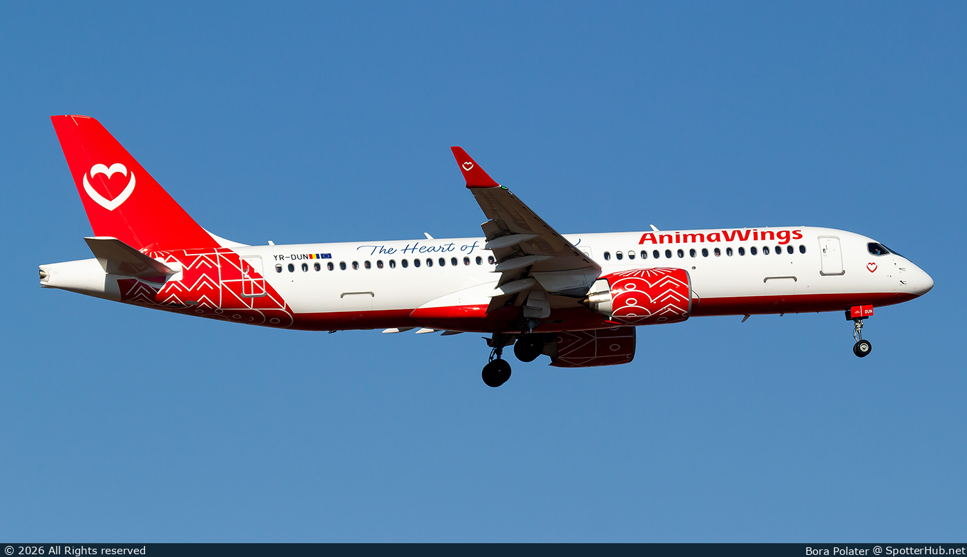 Photo of YR-DUN - Airbus A220-300 operated by Animawings