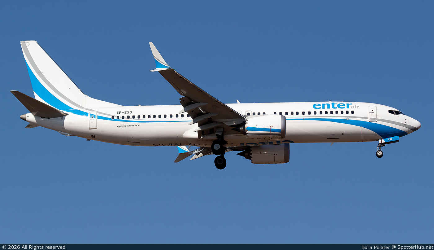 Photo of SP-EXD - Boeing 737 MAX 8 operated by Enter Air